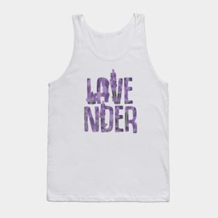 decorative typography of lavender flowers Tank Top